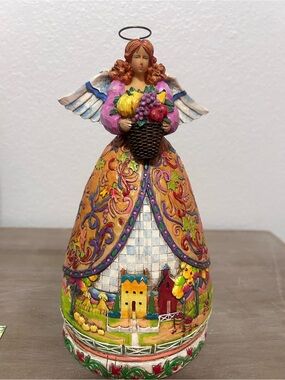 Jim Shore- Bountiful Angel- hand painted wood Sculpture